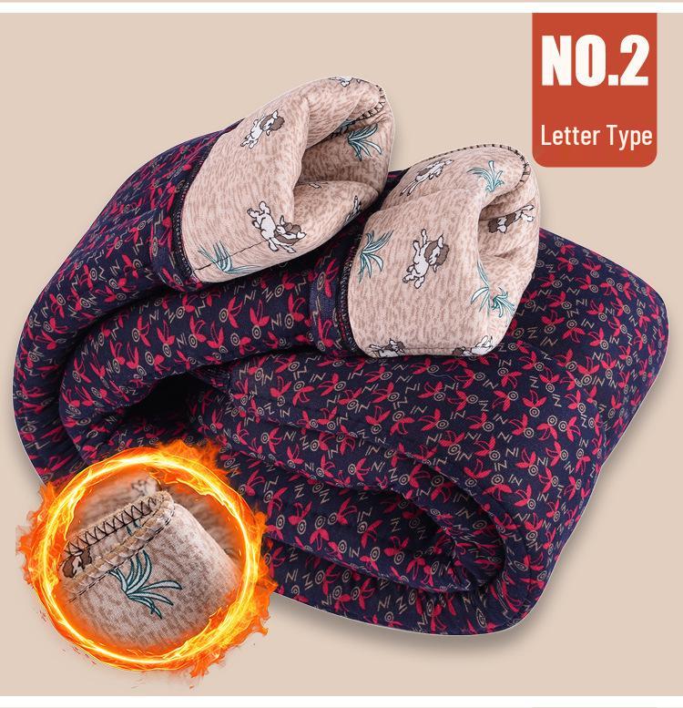 Women's Plus Size Camel Down Cotton Pants for Elderly - Winter Loose Fit