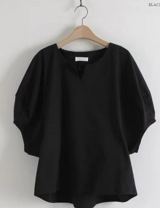 2025 Sommer Damen Koreanisch Chic V-Ausschnitt Locker Einfarbiges Hemd