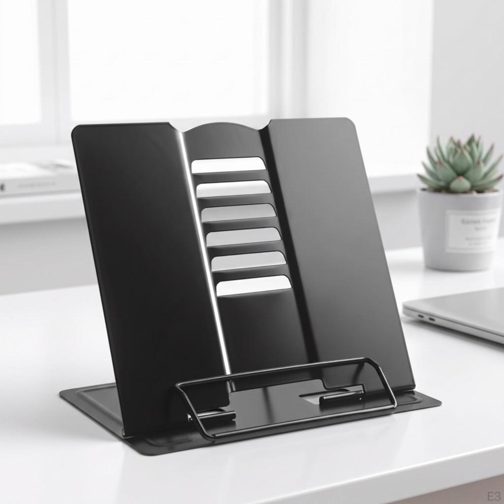 Metal Book Stand Hands Desktop Holder Compact Reading Rest for Readers, Students, Desk, Study,