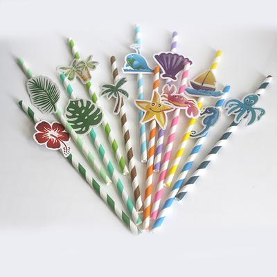 10pcs Colorful Fruit Paper Straws Drinking Straws Birthday Party Decor Supplies