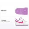 Court Borough 2 Comfortable Lightweight Slip-Resistant Shock-Absorbing Durable Low-Top Walking Shoes Baby Shoes White Pink Purple BQ5453-111