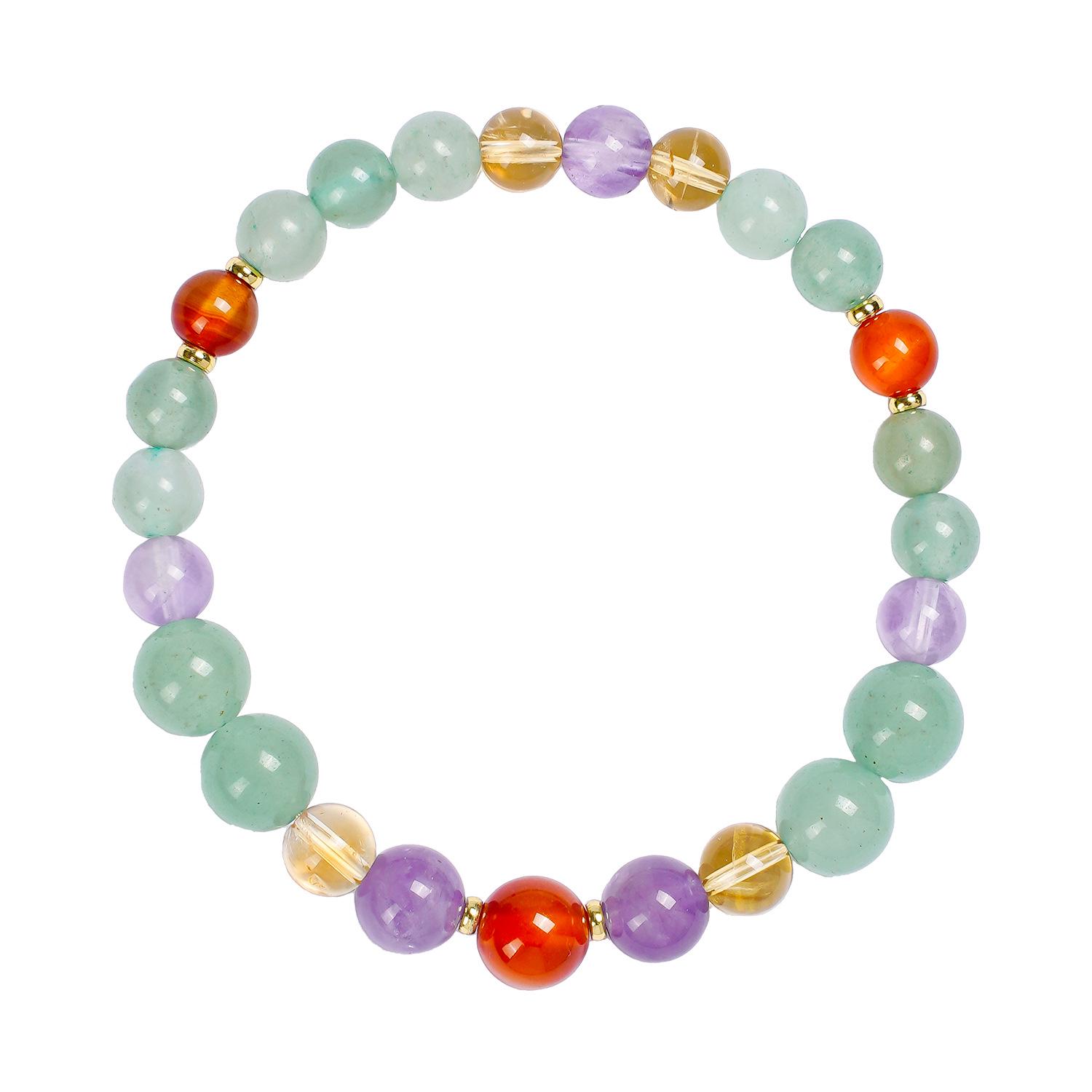 Green Aventurine & Amethyst Women s Beaded Bracelet - Fashion Accessory for Qixi Festival Gift
