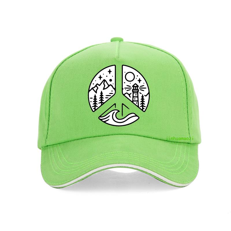 Creativity Design Camping Adventure World Peace Printing Hip-hop hat World Peace Sign baseball cap pop Unisex Women Bonnet
