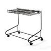 Sunny Point Trouser Hanger Rack with Casters for Clothing Storage and Closets (20 Pieces, Black)