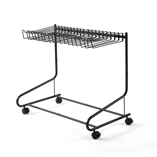 Sunny Point Trouser Hanger Rack with Casters for Clothing Storage and Closets (20 Pieces, Black)