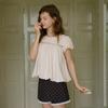 CEST MOIDEW Cest_Baby Pink Lace Balloon Blouse