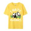 I Hate Mornings Cute Panda Bear For Panda Lover Printing T Shirts Wholesale ONeck 3d Printed Cotton Unisexs Tops Tees
