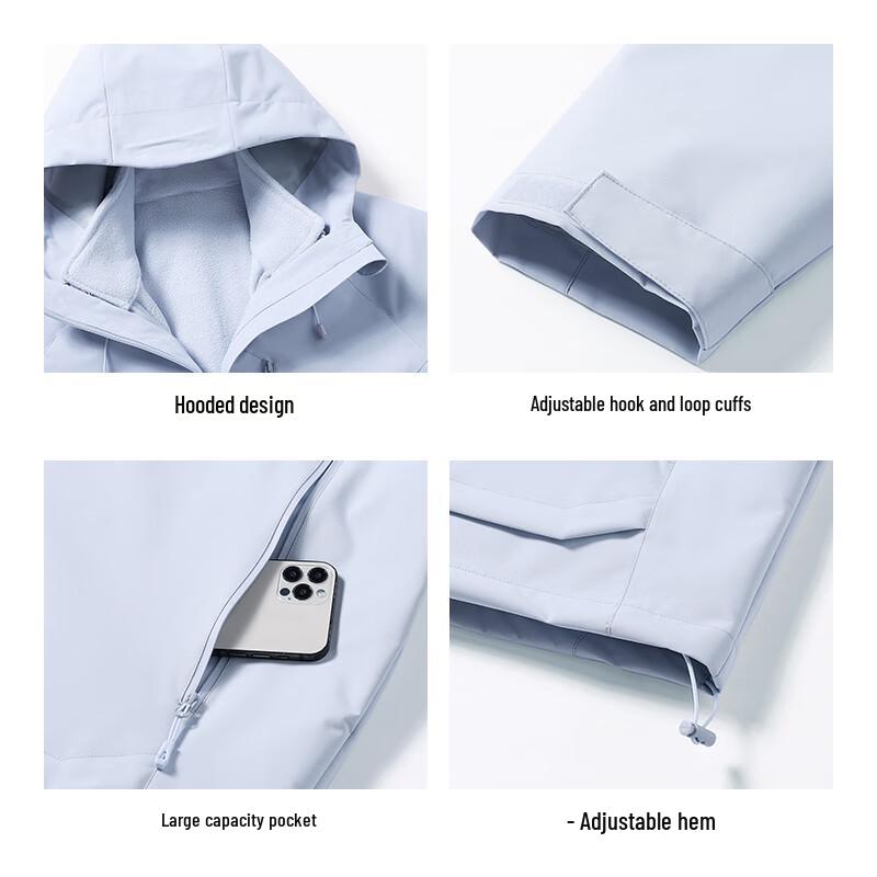 EASTERN CAMEL Unisex 3-in-1 Water-Repellent Outdoor Jacket