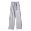 Black Sweatpants for Girls In Junior High School, New Autumn Wide-leg Pants, Loose High-waisted and Thin Casual Banana Sweatpants
