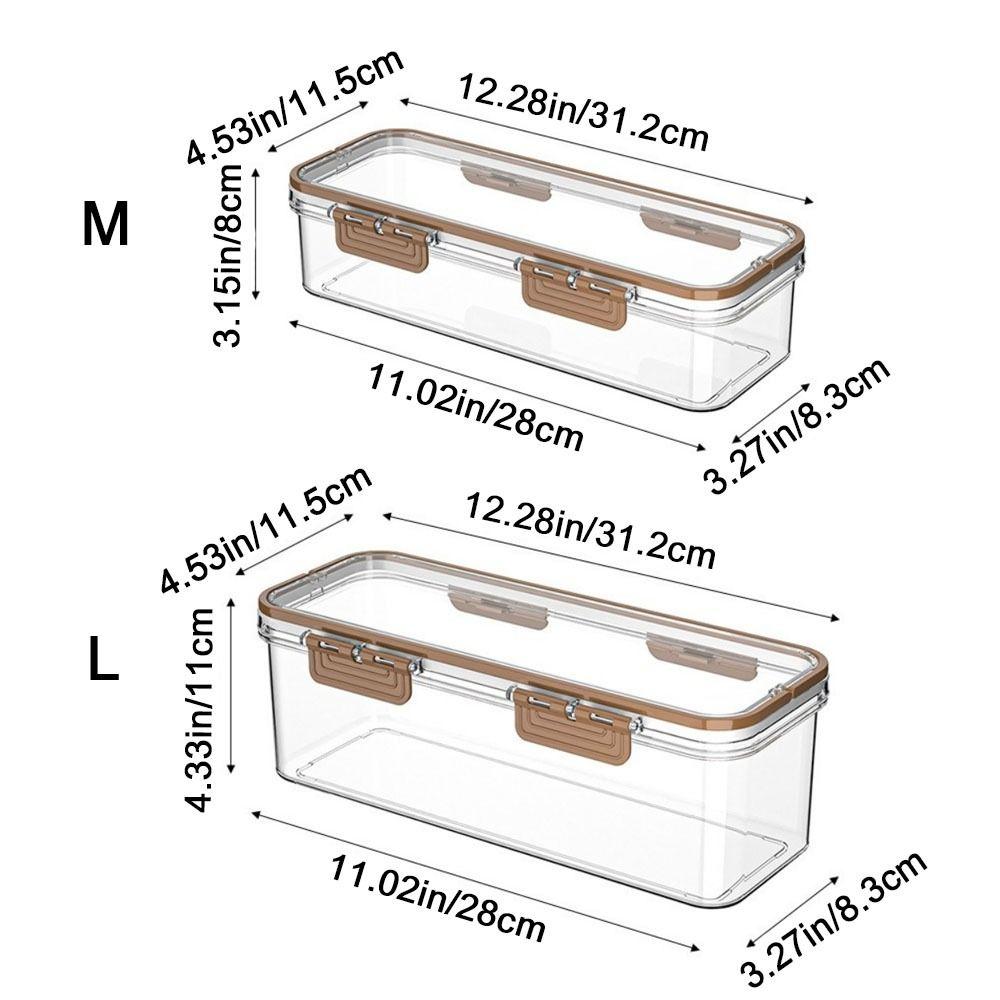 Transparent Noodles Storage Box Rectangular Spaghetti Container Pasta Storage Container Fridge