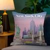 World Famous Tourist Cities Cushion Cover Inches Farmhouse Decor Home Throw Pillow Covers For Couch Decorations