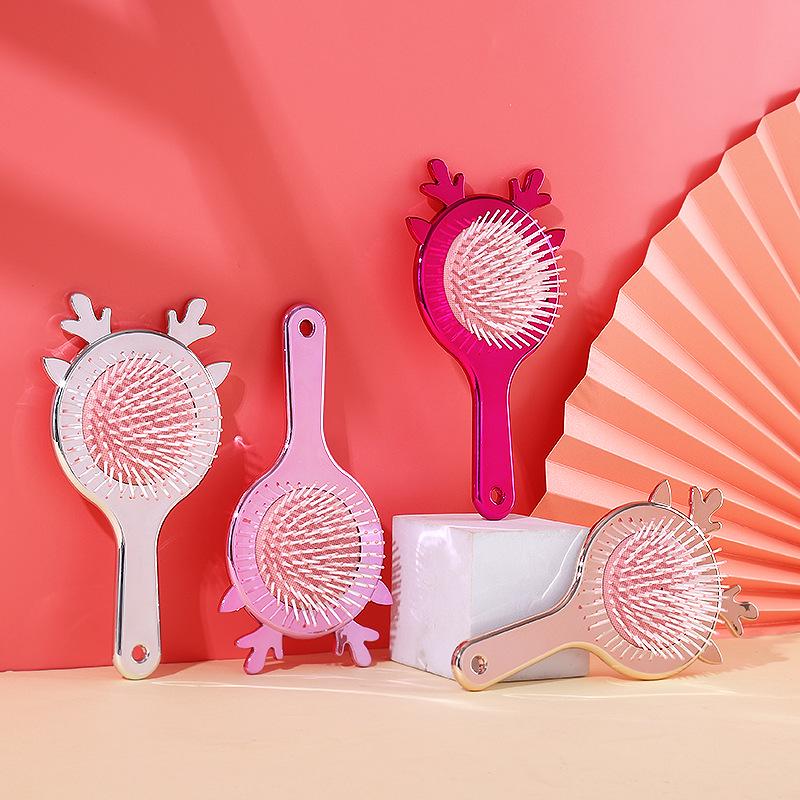 

Electroplated Antler Airbag Comb: Hot Style Head Massage & Makeup Tool