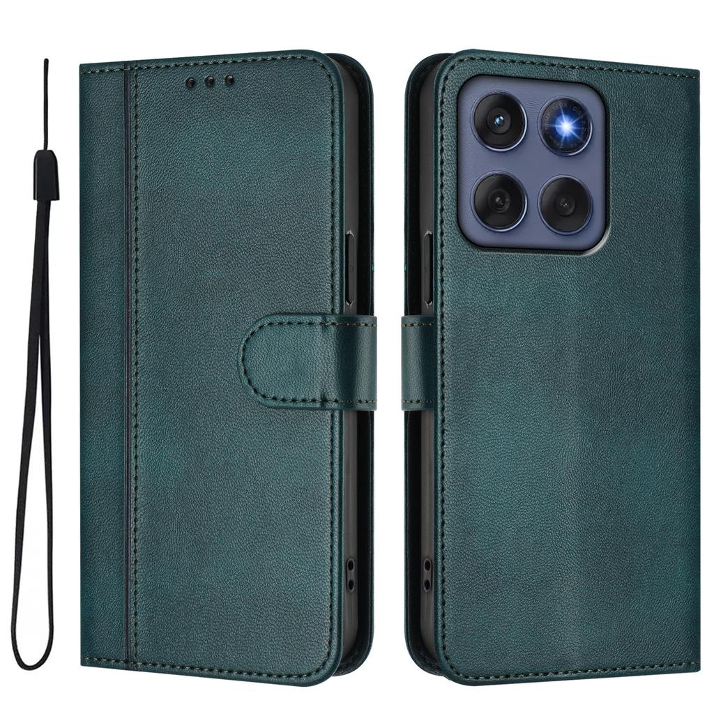 For Motorola Edge 60 5G/60 Fusion 5G Cases Wallet Stand Retro Texture Leather Phone Cover with Lanyard
