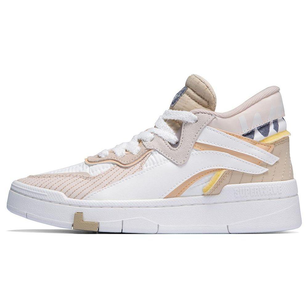 Li Ning Wave Slip Resistant Abrasion Resistant Slip Resistant Abrasion Resistant Mid Top Skateboard Shoes Women's AGCS152-1