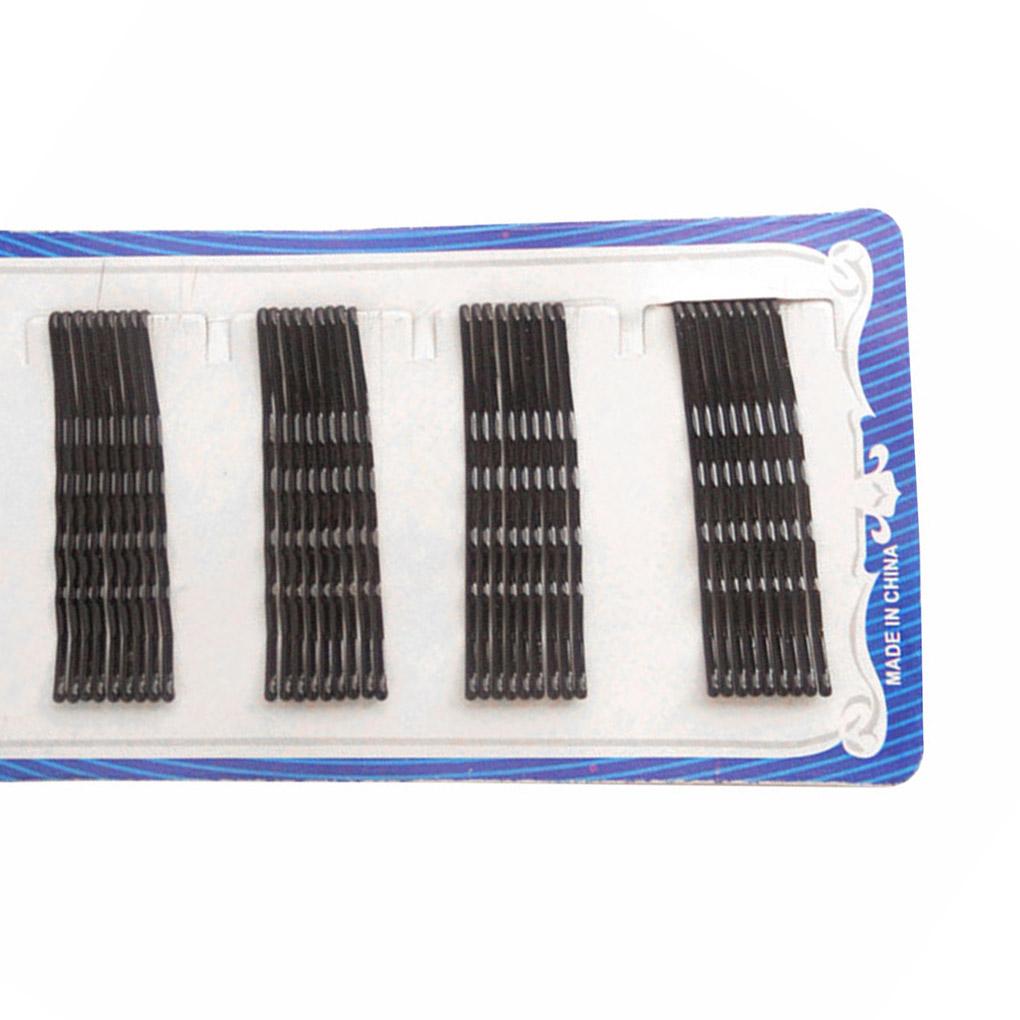 Women Girls Black Hair Pins Mini Waved Curved Straight Shaped Bobby Pins Metal Hairdressing Tool