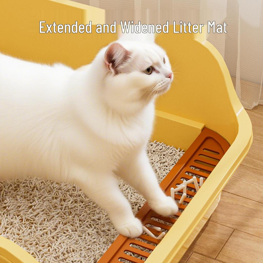 Anti-Splash Jumbo Cat Litter Box: Semi-Closed Super Large Cat Toilet