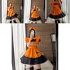 Sexy Lolita Pumpkin Maid Costume Dress For Halloween Party