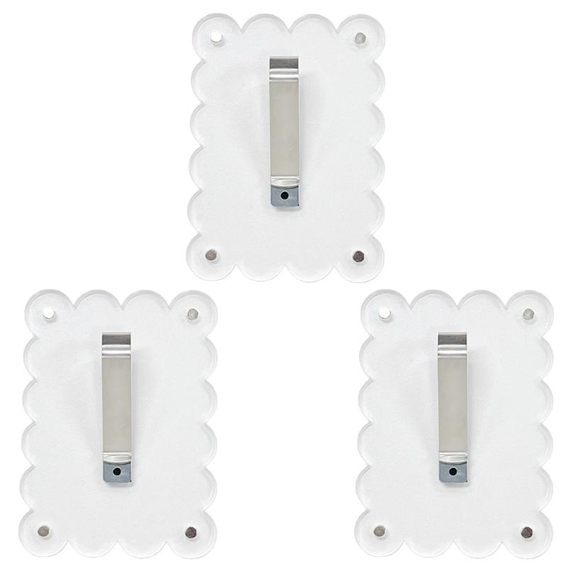 Pack of 3 Acrylic Vehicle Sun Visors Photo Clip Holders 3 Inch Universal Quick Install for Secure Display Easy Mounting