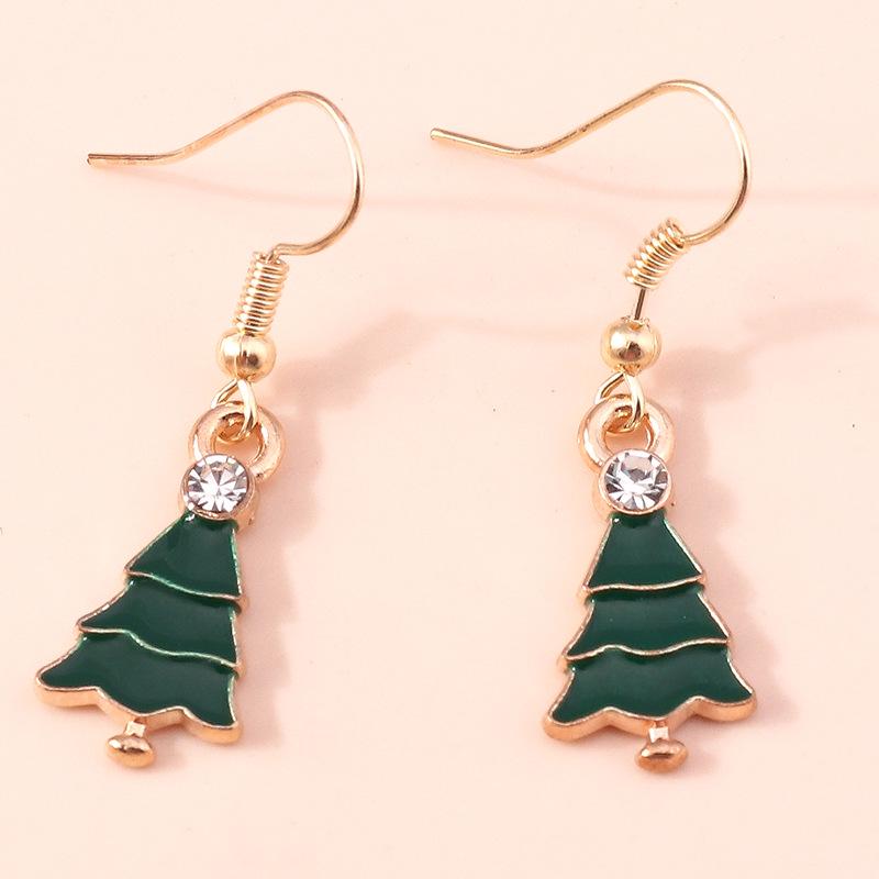 European and American Christmas Earrings: Santa, Tree, Snowman, Snowflake, Gloves