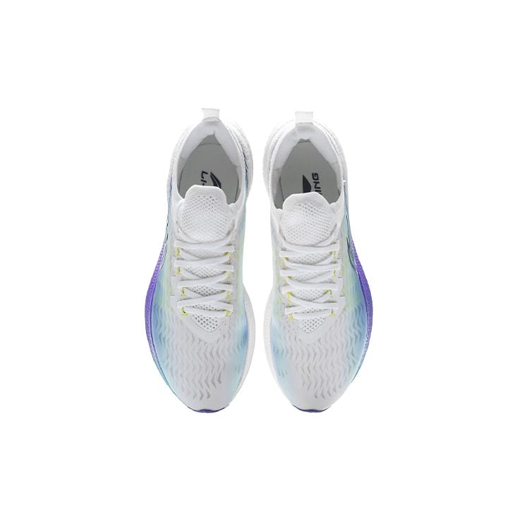 Li Ning Feidian Discovery Running Shoes Men's Low Top White/Neon Blue Purple/Green ARMR005-3
