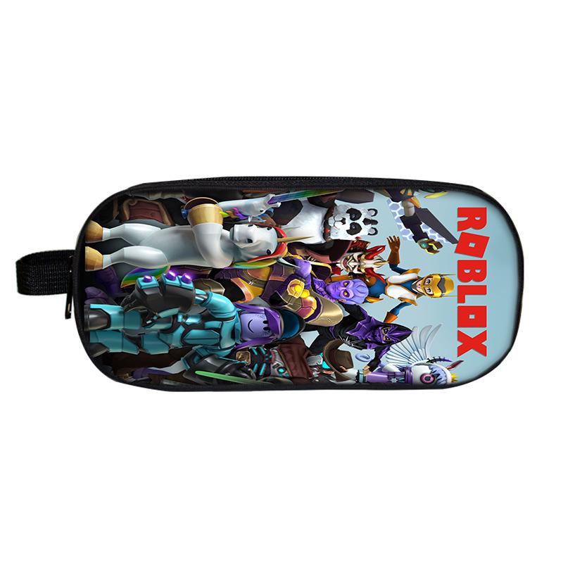 Roblox Double-Layer Pencil Case for School Students - Cartoon Fashion Stationery Box