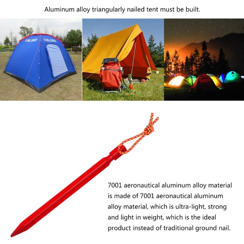 Essential Camping Accessories Durable Aluminum Tent Stakes Versatile Camping Gear for Stability and Convenience