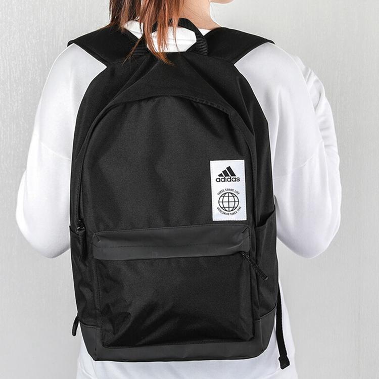 New Adidas Polyester Travel Bag Backpack Regular Men's Pure Black FQ5261