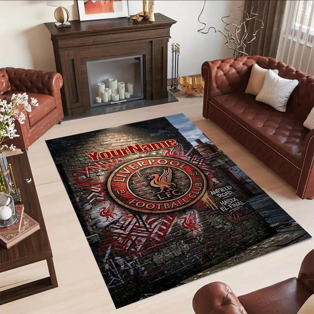 Liverpool Customize Text Area Rug Suitable for Decorate Room Outdoor Kitchen Bedrooms Antislip Carpet Office Home Decor