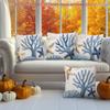 1/4pcs Coastal Ocean Themed Throw Pillow Covers Blue Coral Starfish Decorative Pillowcases for Home Living Room Bedroom Sofa