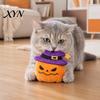 Pumpkin Cat Toy Halloween Theme Toy, Soft Ghost Bat Plush Cute Bite-resistant Stuffed Chew for Indoor Cats Boredom Relief Toys
