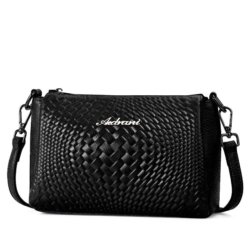 

Женская сумка через плечо из натуральной кожи, модная мягкая сумка из коровьей кожи, женская сумка через плечо, большая вместимость, сумка-мессенджер чёрный