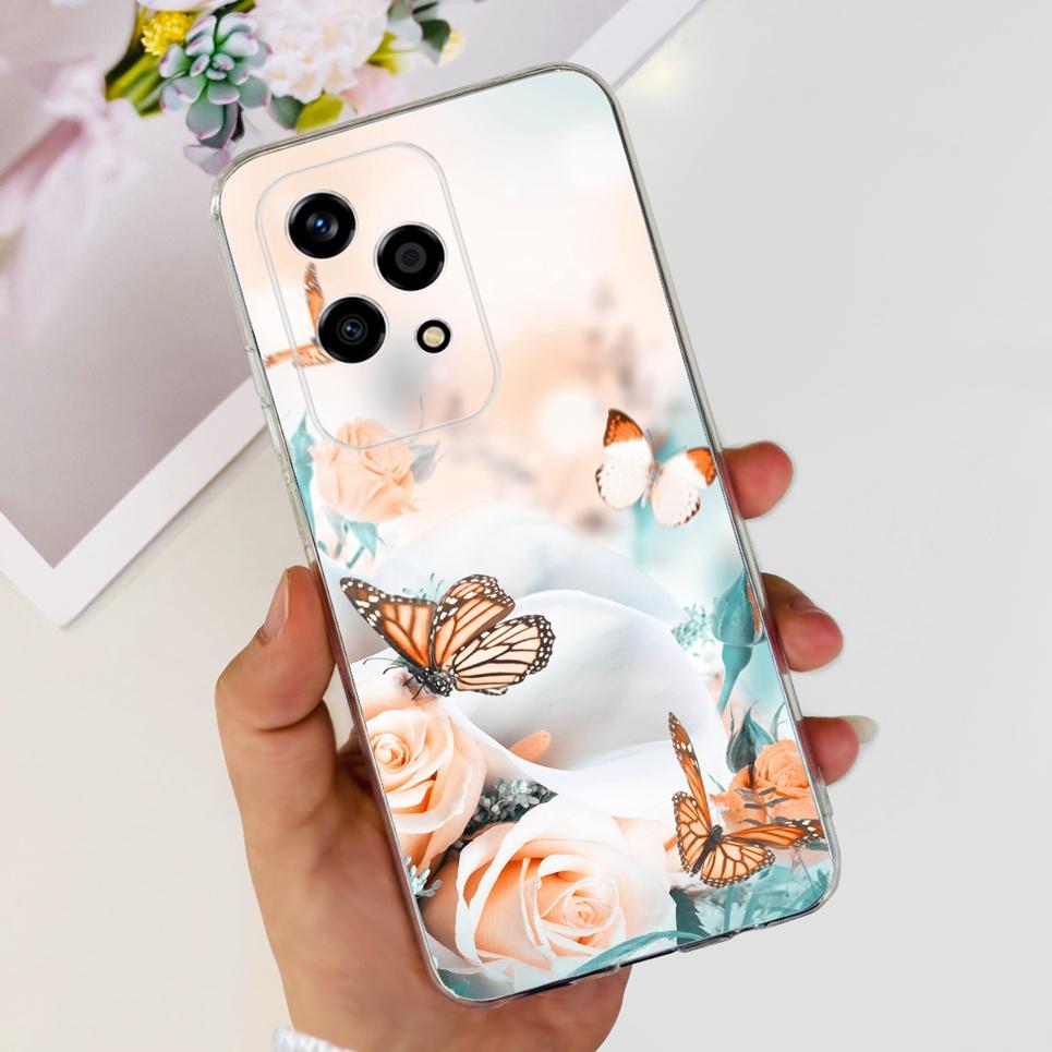 Flower Butterfly Women Fashion Back Cover For Huawei Honor 200 Lite Honor 200 Pro Phone Funda Transparent Soft TPU Honor200 Etui