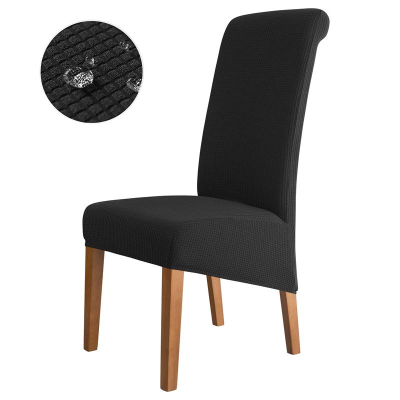 Water-Repellent Flared High-Back Chair Cover - Corn Kernel Design, Dustproof for Home & Hotel Dining.
