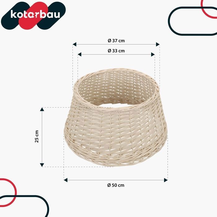 Housse De Sapin De Noël - KOTARBAU® - Ø 45cm - Osier Naturel - Intérieur - Blanc