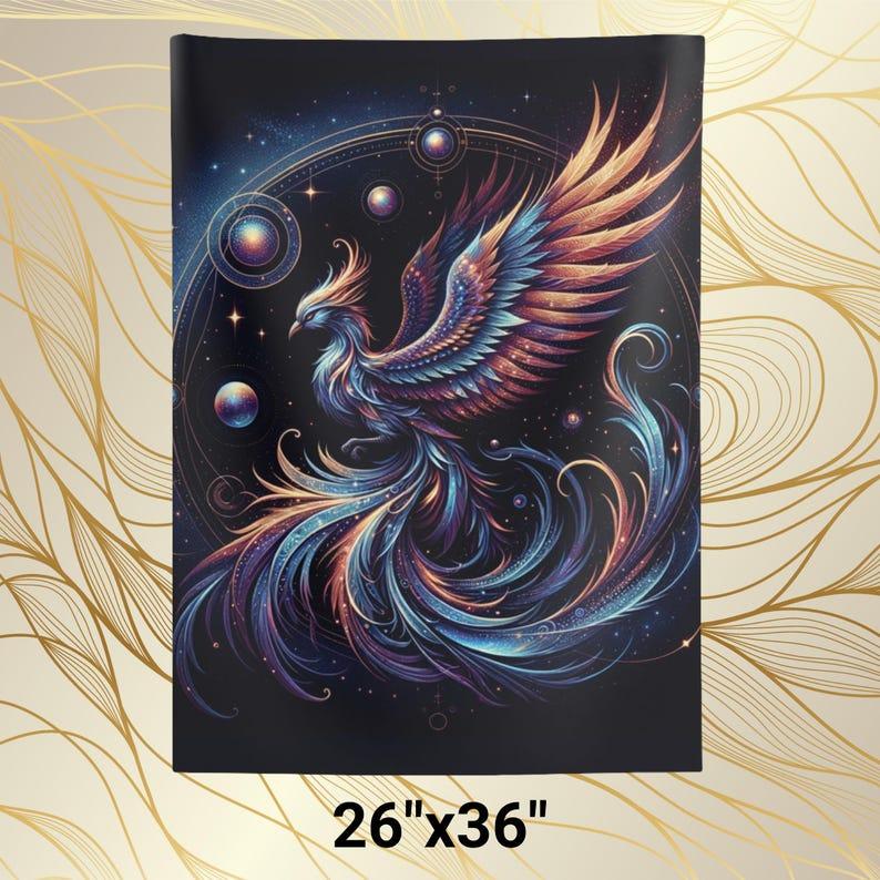 Celestial Phoenix tapestry 75x100 чёрный