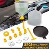 15-Piece Car Coolant Funnel Kit Spill- Funnel Cooling System Funnel Tool with Multiple & Adapters