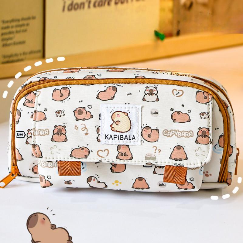Capybara Large Capacity Pencil Case, Pencil Pouch, Pencil Bag, Pen Case, Pen Pouch, Pen Bag, Pencil Pouches, Pencil Bags, Green Pencil Case