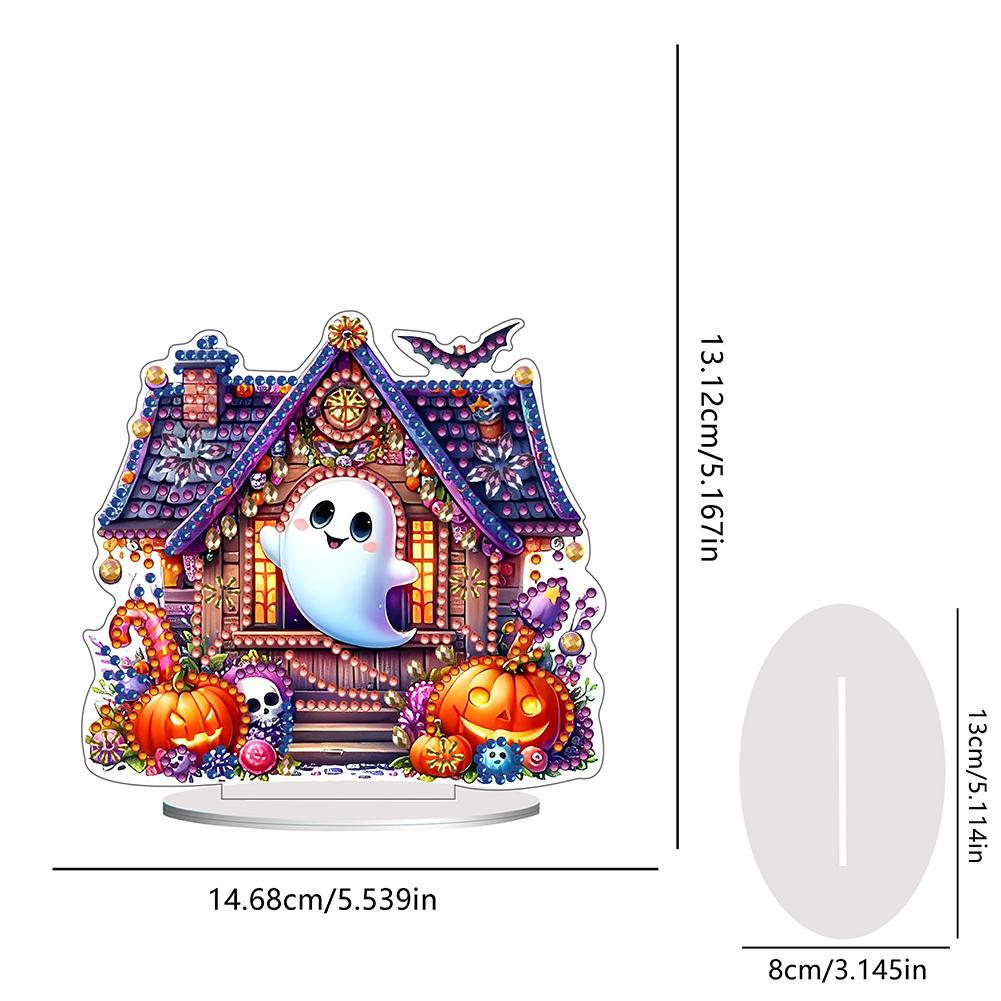 Acrylic Halloween Theme Diamond Painting Tabletop Ornaments Kit Table Top Diamond Painting Ornament Kits Home Bedroom Decoration