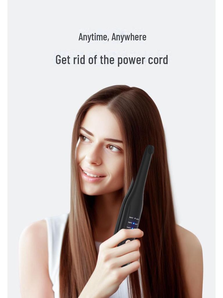 Portable Dual-Use Wireless Hair Straightener with Japanese and Korean Design