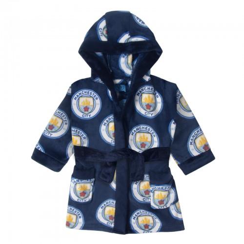 Manchester City FC Baby Crest Fleece Dressing Gown