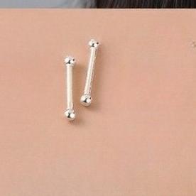 Double-headed Small Round Ball Ear Barb Earrings, Ear Bone Pins, Ear Barb Sleep-on Earrings, Ear Care Stick Earrings