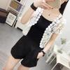 White Black Apricot Women Short Sleeve Shrug Bolero Lace Wedding Bridal Summer Jacket Elegant Lace Cape Knit Vest Vest Women