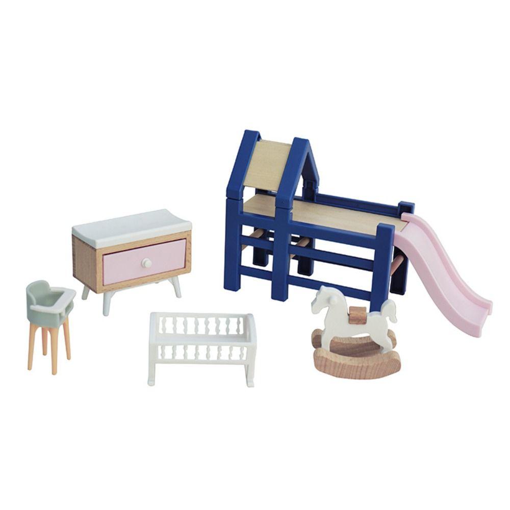 Kids Toy Kitchen Layout Ornaments 1:12 Scale Mini Furnishing Miniature Dollhouse Furniture