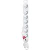 8-outlet 16A Surge Protector Power Strip with Switch White
