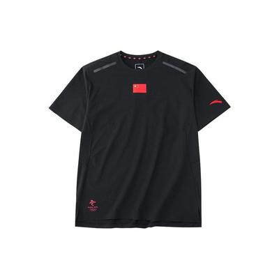 Graphic Print Knit T-Shirt Men Tops Black 152220144-1