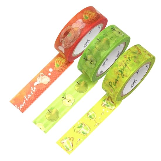 Kamiiso Sansho Japanese Washi Masking Tape *Made in Japan* 15mm x 10m x 3 rolls, 3 patterns SAIEN UR
