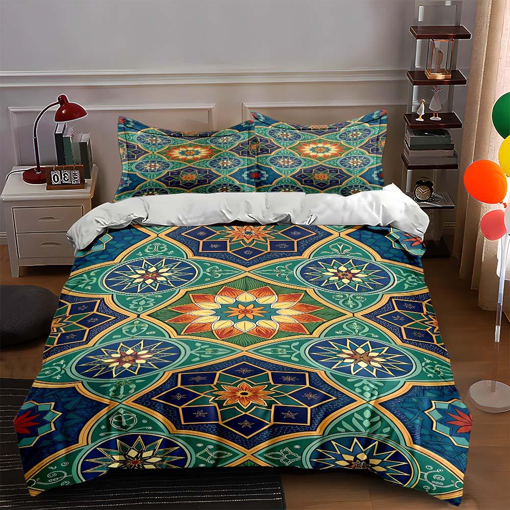 

Geometric, floral, intricate. Bedding Duvet cover sets Duvet covers Pillowcases gifts (1 * Duvet Cover 2 * Pillowcases, without duvet insert) 135x200cm