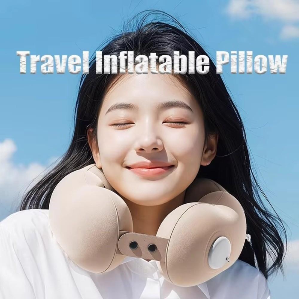 Adjustable Firmness Travel Neck Pillow Inflatable Office Napping Pillow Cloud Neck Pillow Home Use