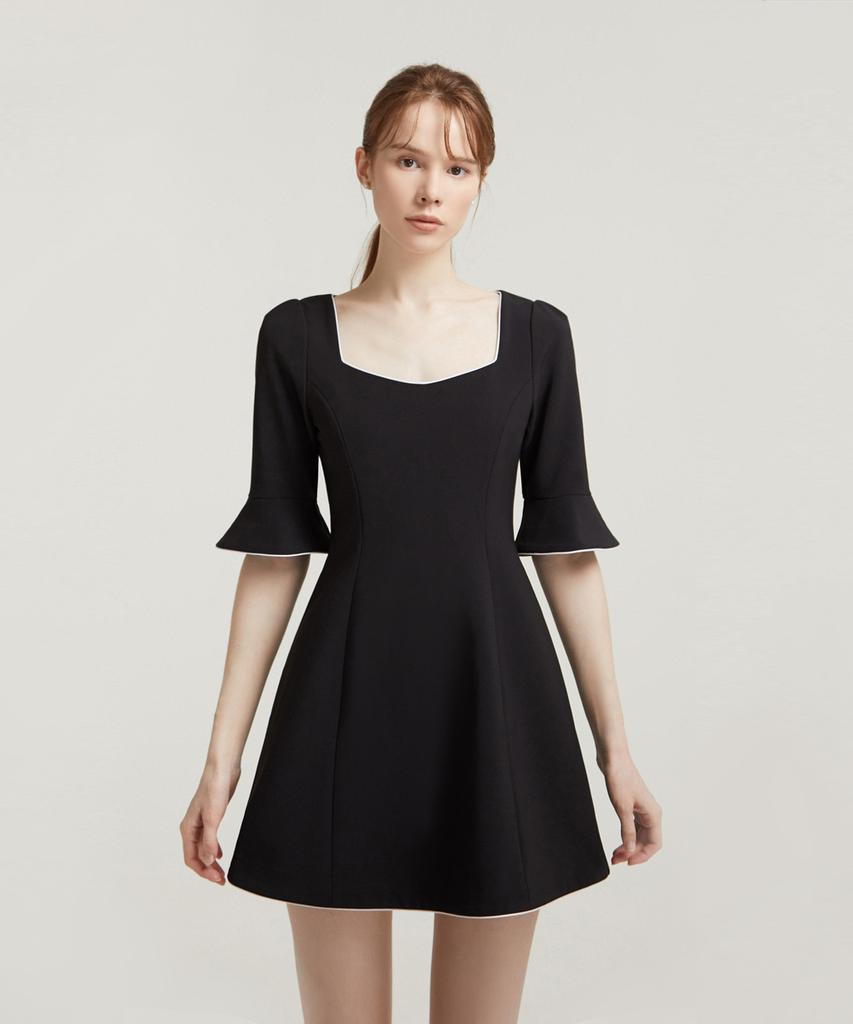 Ageunel Black Snow Dress