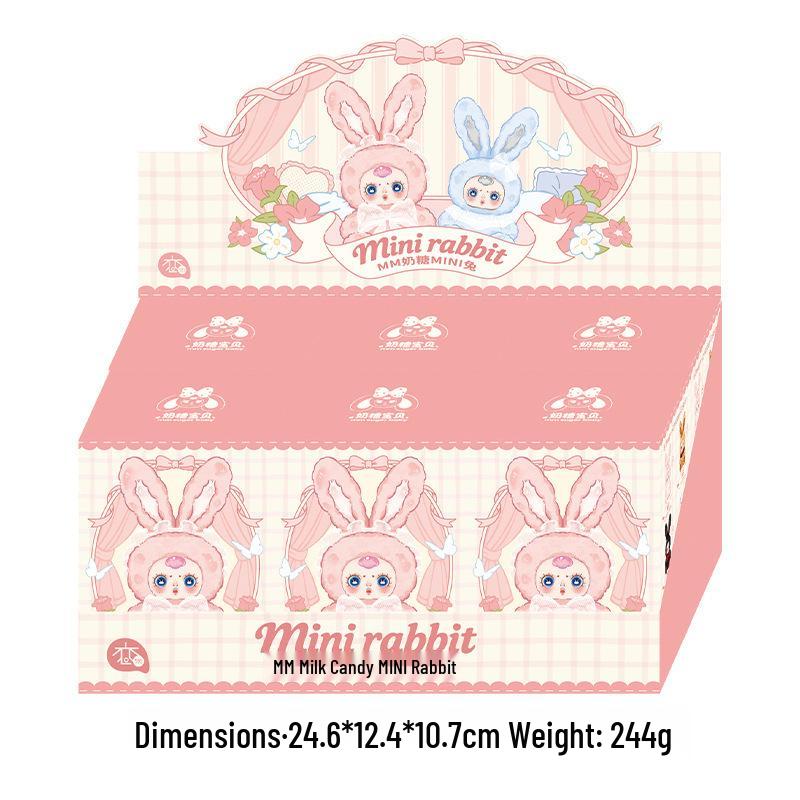 Mini Rabbit Plush Pendant Blind Box - Cute Doll Milk Candy Figure for Home Decor & Gifts